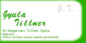 gyula tillner business card
